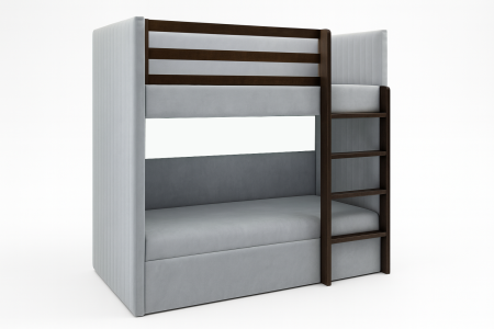 Кровать мягкая  двухъярусная Чип и Дейл