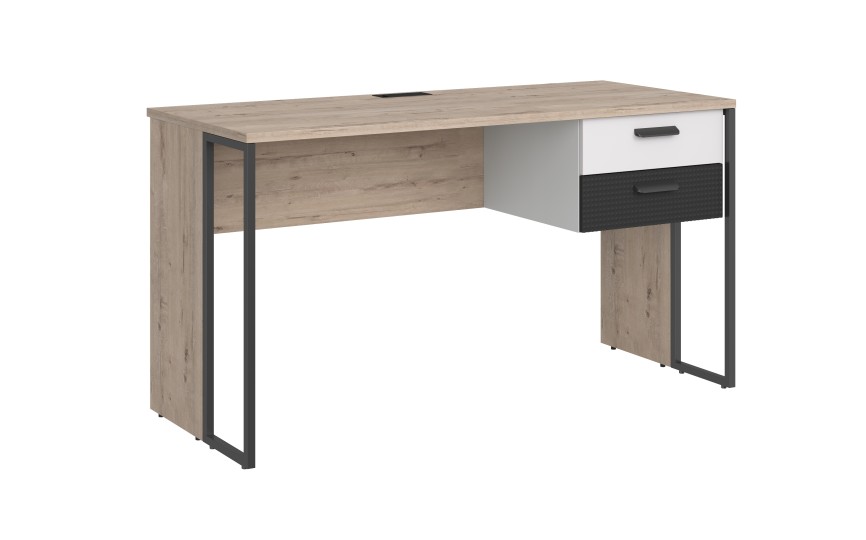 Стол прямой Либерти Грин с ящиками  