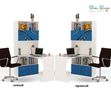 Стол-стеллаж "Formula" синий - левый или правый Стол-стеллаж "Formula" синий - левый или правый