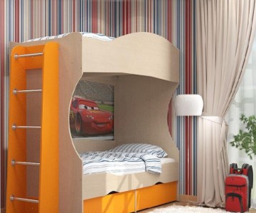 Двухъярусная кровать Дельта №20 (с лестницей) Двухъярусная кровать Дельта №20 (с лестницей)