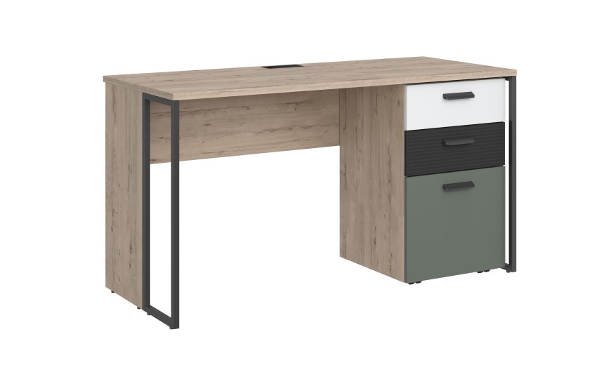 Стол прямой Либерти Грин с тумбой Стол прямой Либерти Грин с тумбой