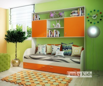 Кровать детская 13/7 СВ + мост надкроватный 13/62 СВ Фанки Кидз Кровать детская 13/7 СВ + мост надкроватный 13/62 СВ Фанки Кидз