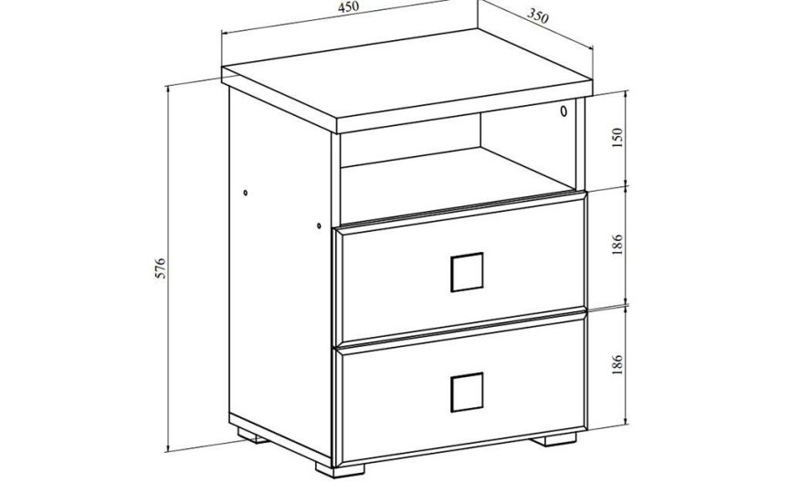 Тумба прикроватная Изабель ИЗ-58К