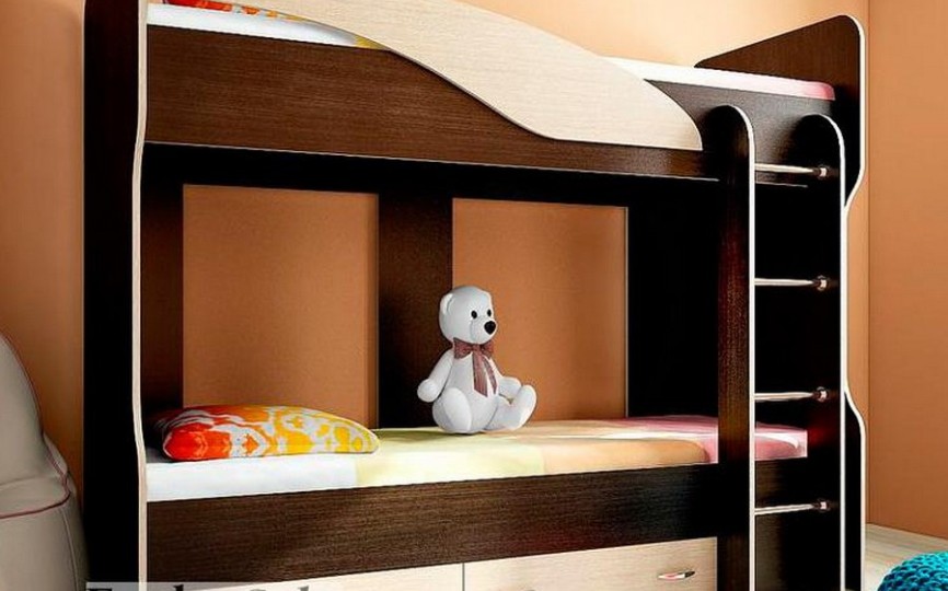 Детская двухъярусная кровать, 200х80см "Фанки Соло 4" 