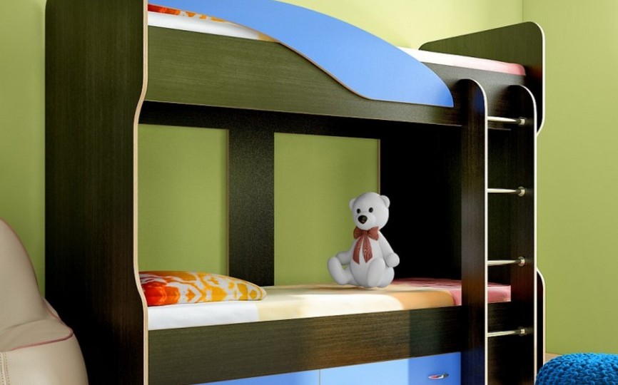 Детская двухъярусная кровать, 200х80см "Фанки Соло 4" 