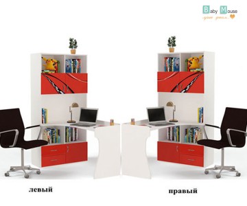 Стол-стеллаж "Formula" красный - левый или правый Стол-стеллаж "Formula" красный - левый или правый