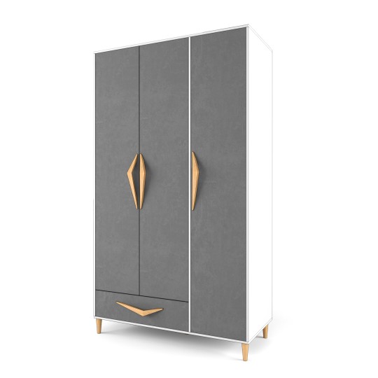 Шкаф 3-х створчатый "Два плюс Два" (корпус белый)