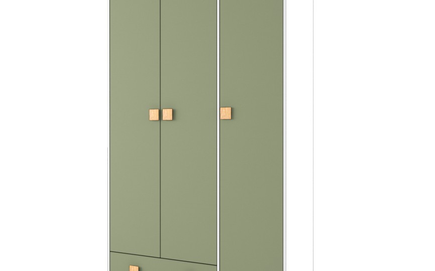 Шкаф 3-х створчатый "Два плюс Два" (корпус белый)