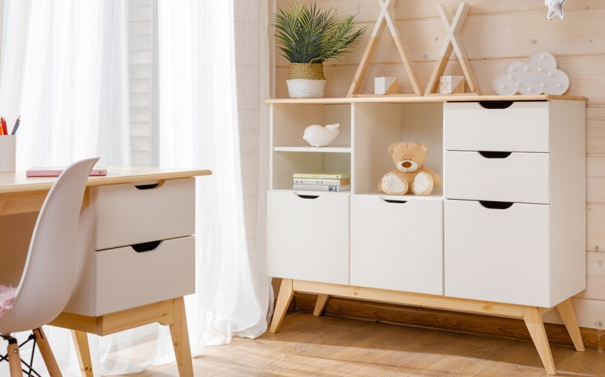 Комод комбинированный, 3 полки Тимберика Кидс №20 на ножках Комод комбинированный, 3 полки Тимберика Кидс №20 на ножках