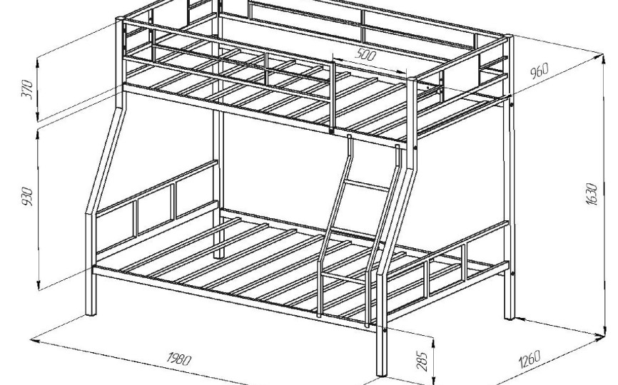 Кровать двухъярусная Гранада 1КВ