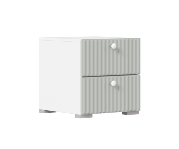 Тумба прикроватная Алиса, серый шелк