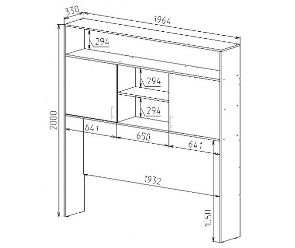 Кровать детская 13/7 СВ + мост надкроватный 13/62 СВ Фанки Кидз + парта фанки деск