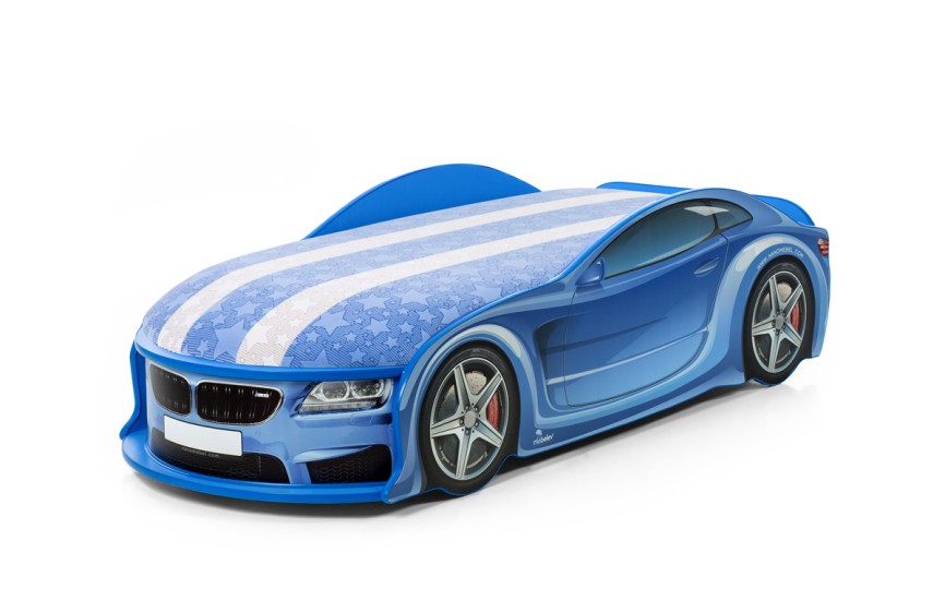 Кровать-машина "БМВ-М" синяя Кровать-машина "БМВ-М" синяя