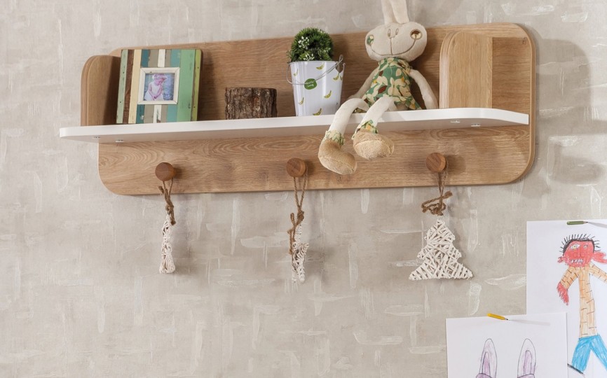 Полка c вешалками Natura Baby