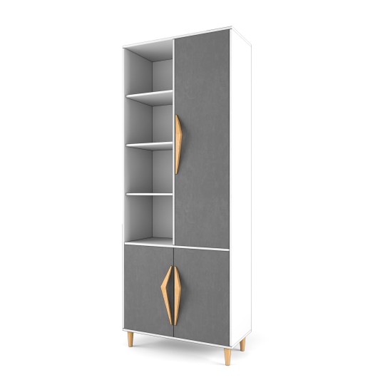 Стеллаж широкий "Два плюс Два" (корпус белый)