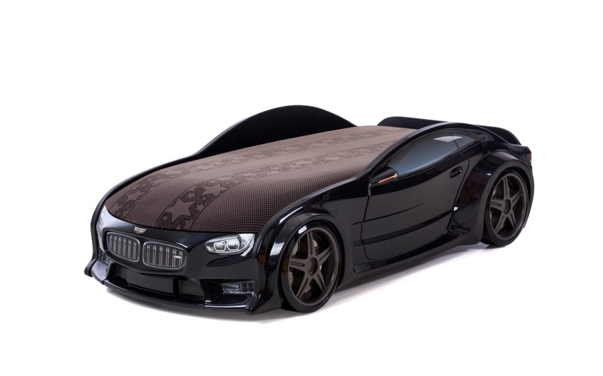 Кровать-машина объемная NEO "БМВ" черная Кровать-машина объемная NEO "БМВ" черная