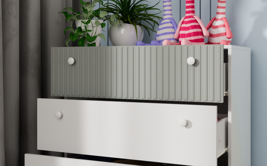 Комод Алиса, серый шелк Комод Алиса, серый шелк