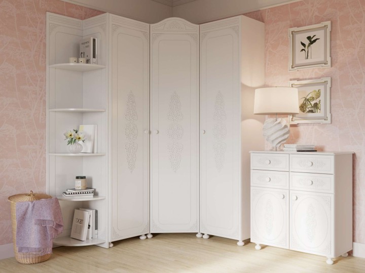 Шкаф угловой Ассоль АС-521К (c короной)