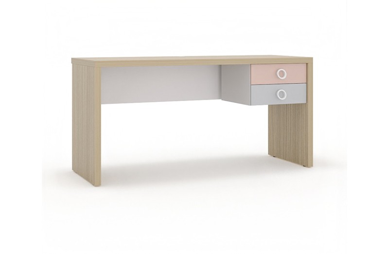 Стол прямой с ящиками Смарти Пинк 