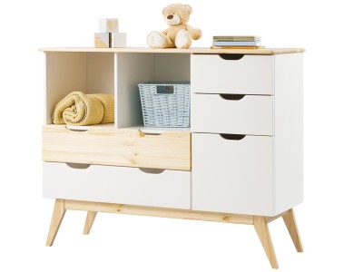 Комод комбинированный, 2 полки Тимберика Кидс №22 на ножках