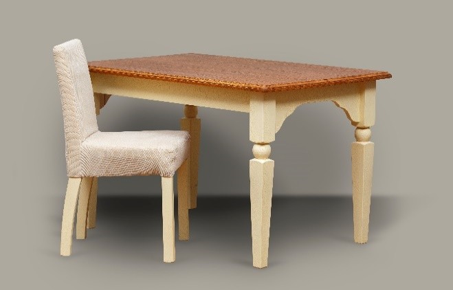 Стол обеденный Бьёрт прямоугольный на фигурных ножках 1-62