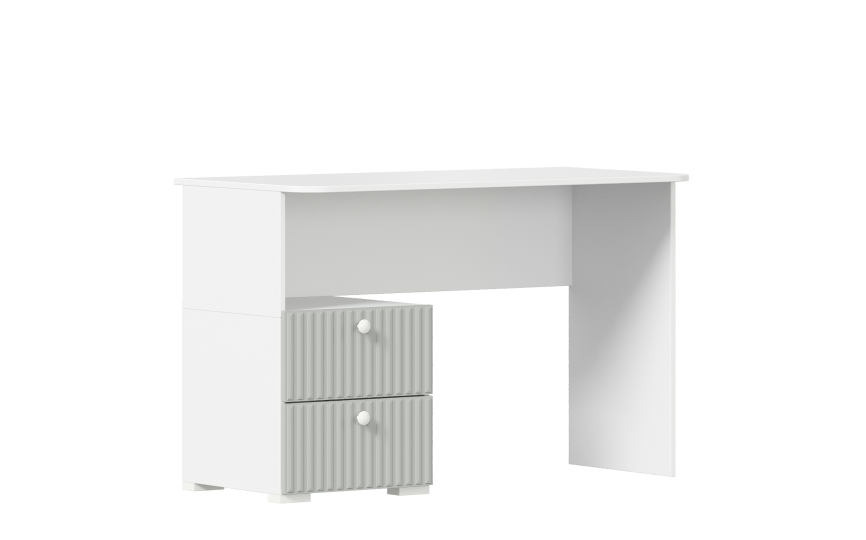 Стол письменный Алиса с ящиками, серый шелк Стол письменный Алиса с ящиками, серый шелк