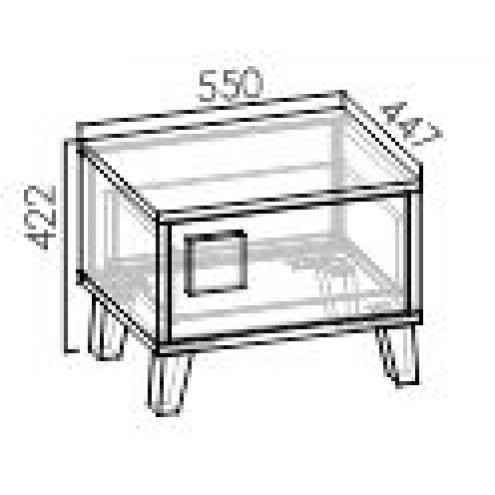 Тумба прикроватная Т2 "Димика"