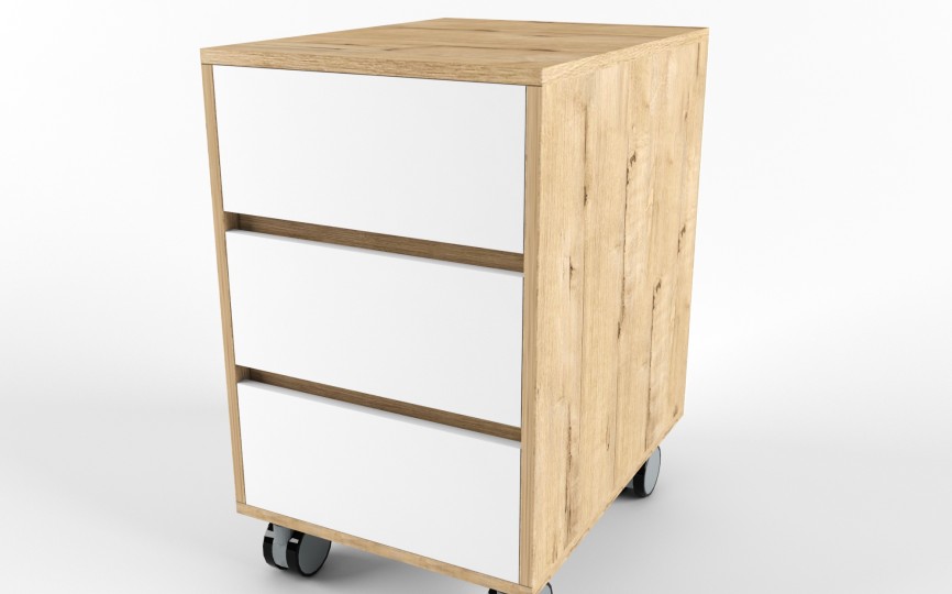 Тумба выкатная "Два плюс Два"  (корпус дуб ирландский)