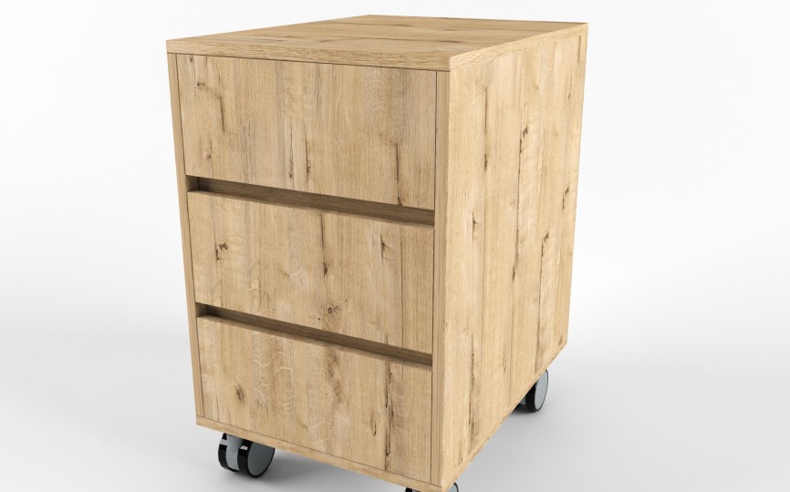 Тумба выкатная "Два плюс Два"  (корпус дуб ирландский)