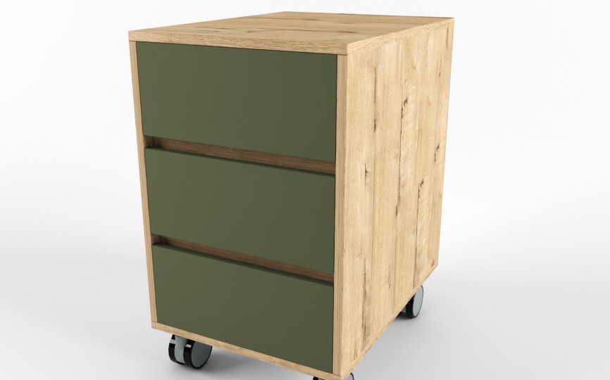 Тумба выкатная "Два плюс Два"  (корпус дуб ирландский)