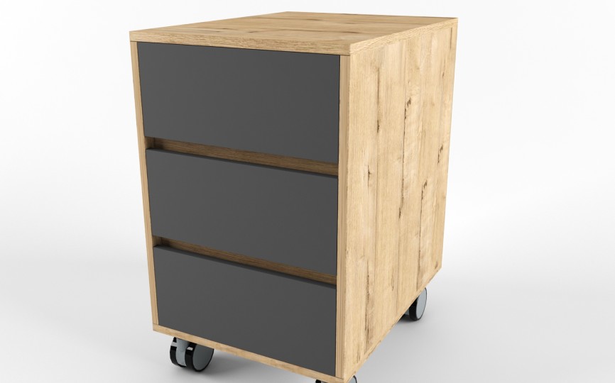 Тумба выкатная "Два плюс Два"  (корпус дуб ирландский)