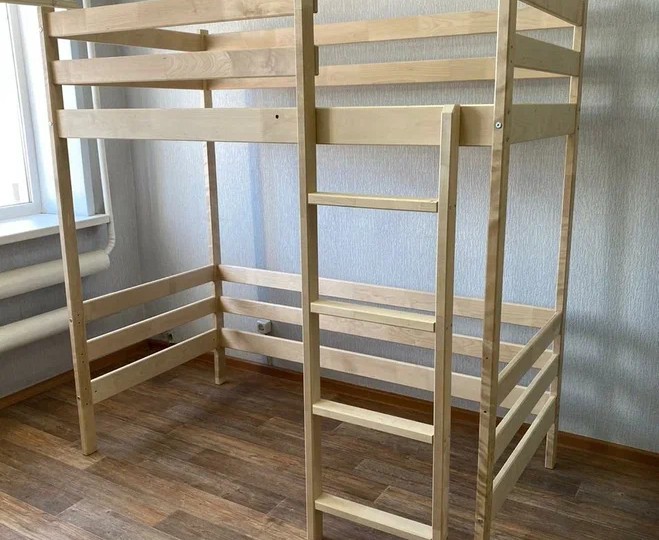 Кровать чердак Эко-14 с лестницей комодом