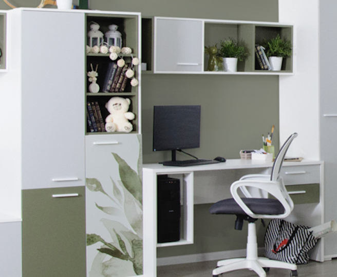 Стол прямой Флора с ящиками