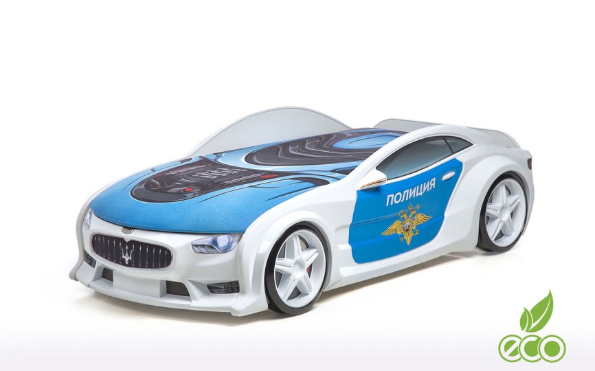 Кровать-машина объемная NEO "Мазерати" Полиция