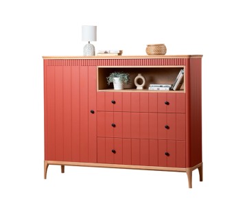 Комод Грета №24, одна дверь, ниша и 3 ящика