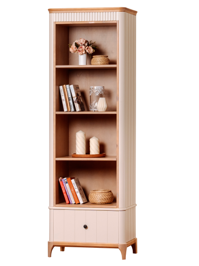 Шкаф книжный Грета №2 односекционный открытый с ящиком