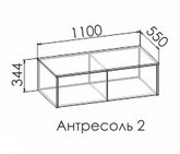 Антресоль 2 Либерти Блэк
