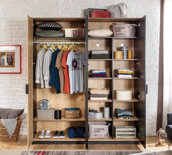 Шкаф четырехдверный "Black", BL-1005 Шкаф четырехдверный "Black", BL-1005