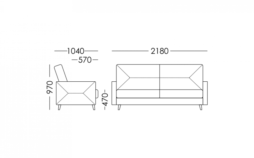 Диван "СТЕНЛИ" серый, Ф-ка Мирлачева