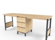 Стол на 2 рабочих места "Два плюс Два" (корпус дуб ирландский)
