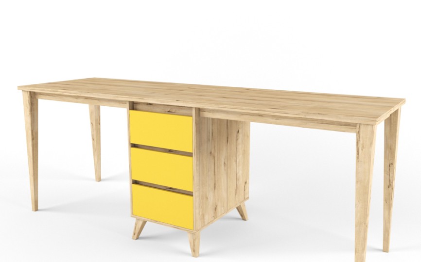 Стол на 2 рабочих места "Два плюс Два" (корпус дуб ирландский)