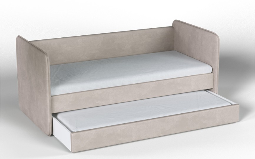 Кровать мягкая "Айрис" ткань Микровелюр