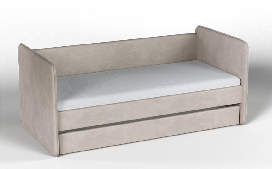 Кровать мягкая "Айрис" ткань Микровелюр