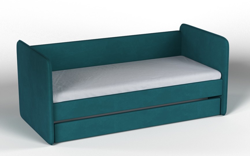 Кровать мягкая "Айрис" ткань Микровелюр