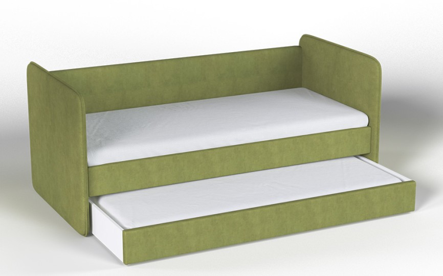 Кровать мягкая "Айрис" ткань Микровелюр