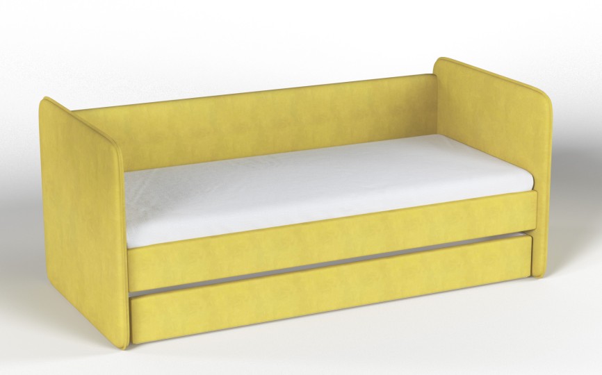 Кровать мягкая "Айрис" ткань Микровелюр