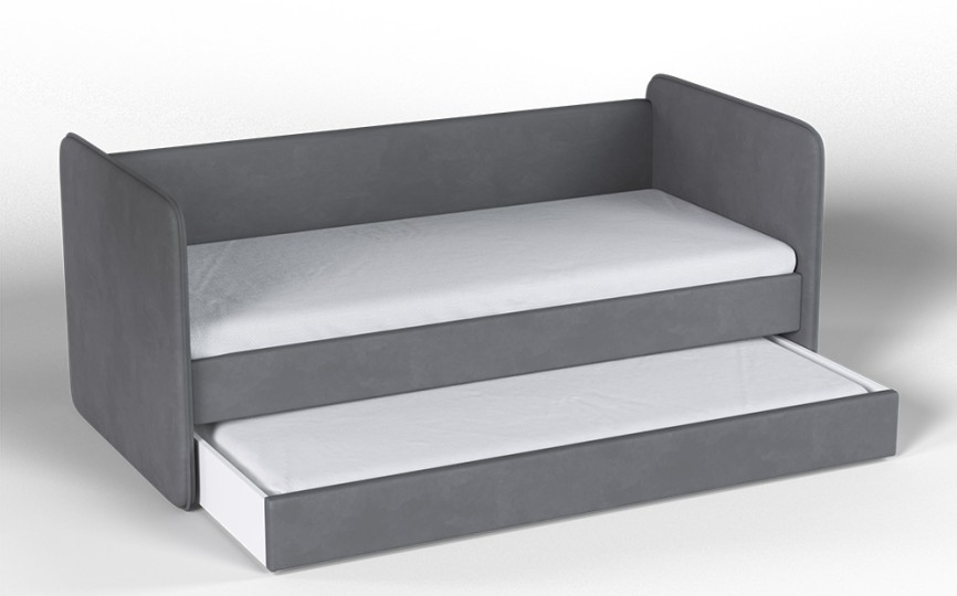 Кровать мягкая "Айрис" ткань Микровелюр