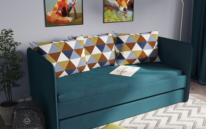 Кровать мягкая "Айрис" ткань Микровелюр