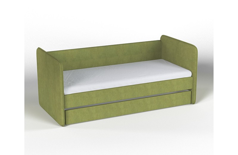 Кровать мягкая "Айрис" ткань Микровелюр