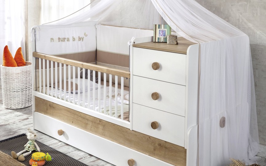 Кровать детская трансформер L Natura Baby